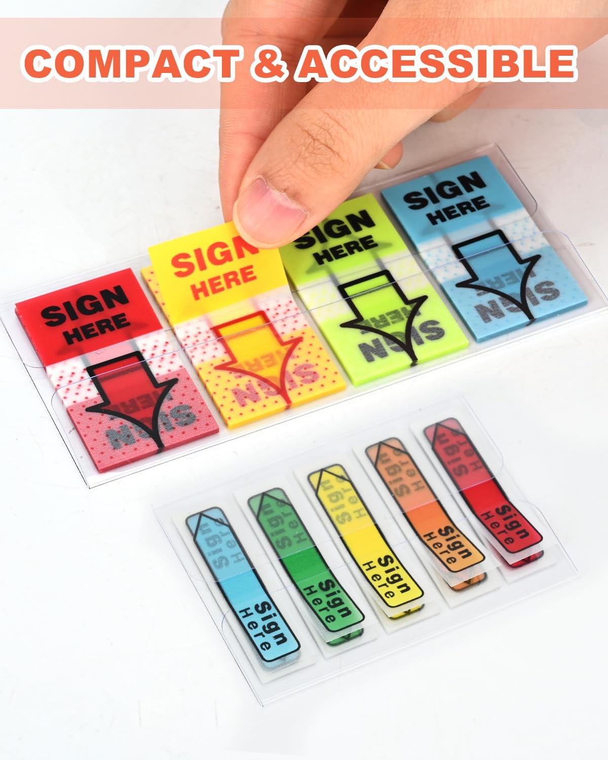 2 Styles Sign Here Sticky Tabs, 500 Pcs Sign Here Post It Flags, Signature Ta…