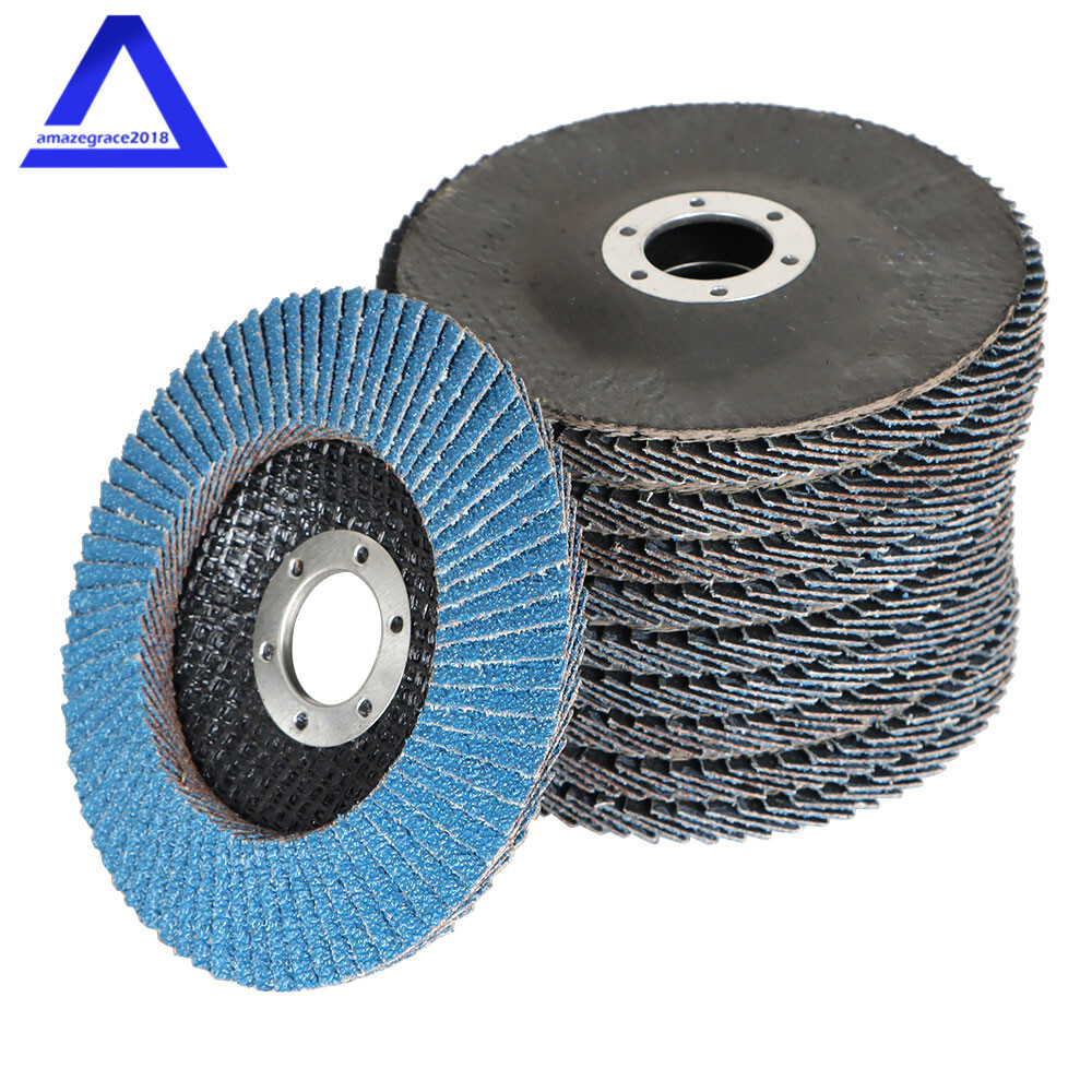 100PCS Premium Zirconia Flap Sanding Disc Grinding Wheel – 4-1/2 x 7/8″ 40 Grit