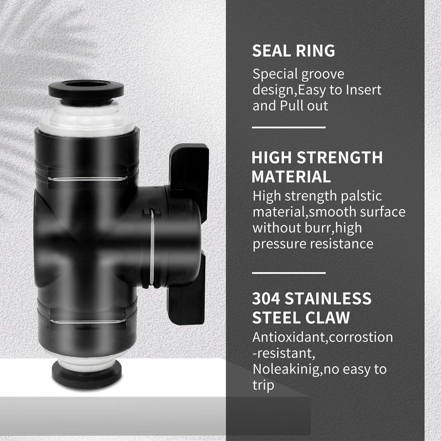 1/4″ Pneumatic Push to Connect Ball Valve Air Flow Control Tube Fittings(5 Pack)