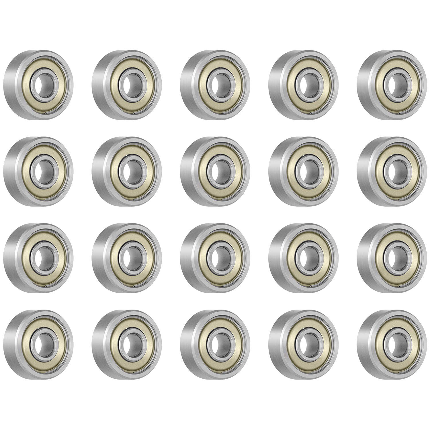 20Pcs 693ZZ Ball Bearing 3 x 8 x 4mm Double Shielded Deep Groove Chrome Bearings