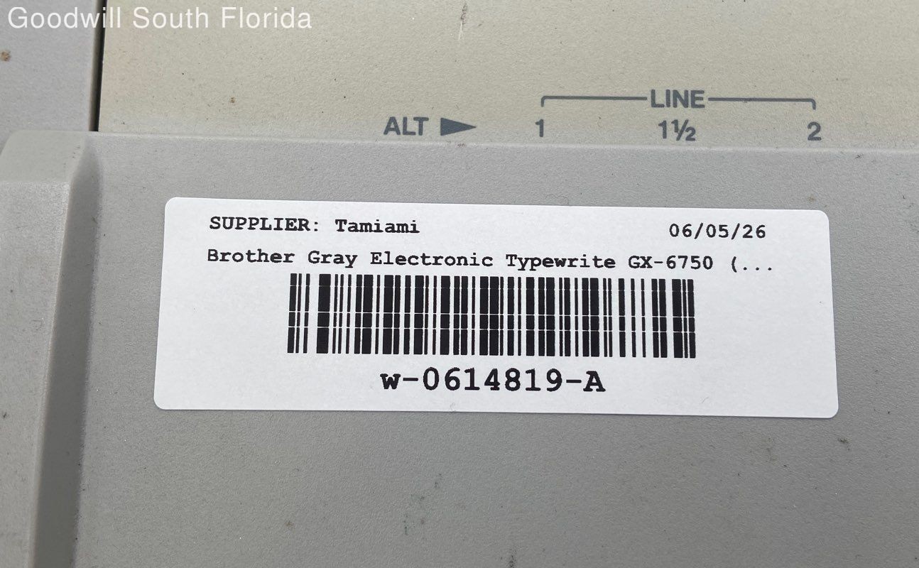 Brother Correctronic GX-6750 Gray Daisy Wheel Electronic Typewriter Not Tested