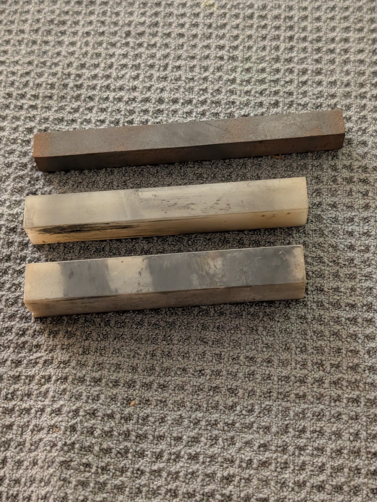 Set Of 5 Norton Abrasives Oilstone India, Soft Arkansas And Pike Hard Arkansas