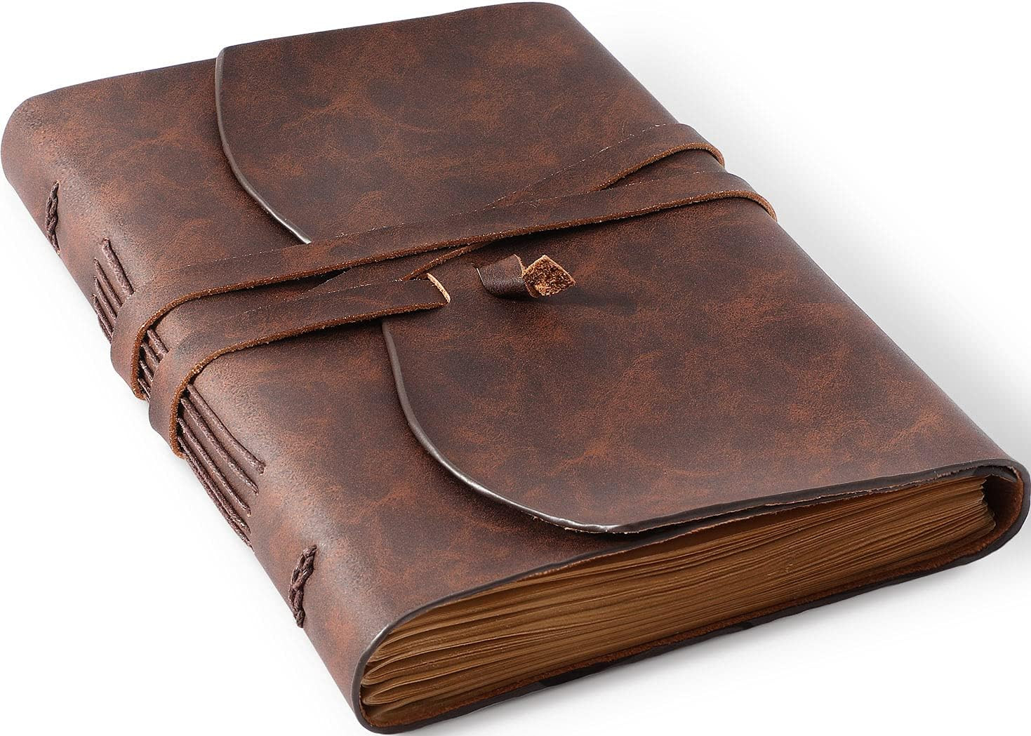 Leather Bound Journal Rustic Vintage Handmade 6×8 Notebook Brown 240 Pages