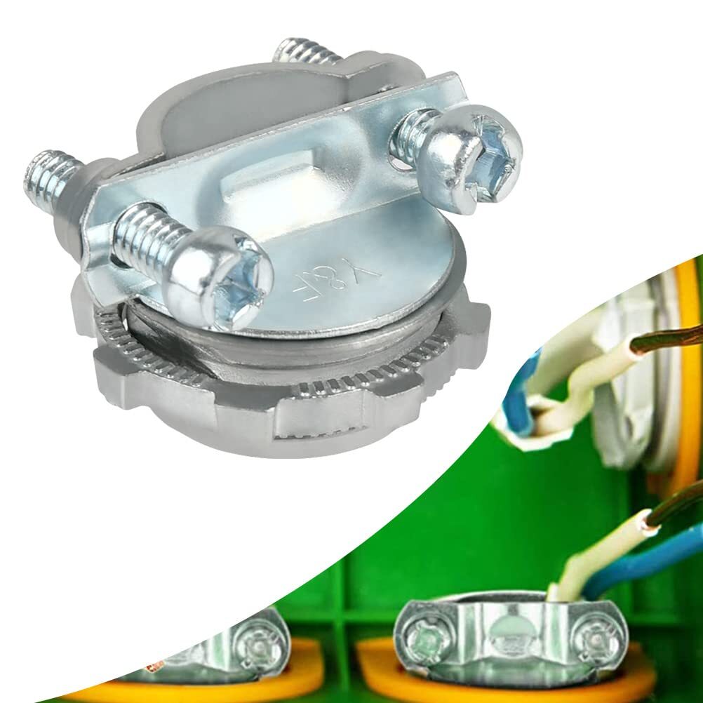 12Pcs 1/2Inch Clamp Type Connector Clamp Type Cable Connectors for Metallic