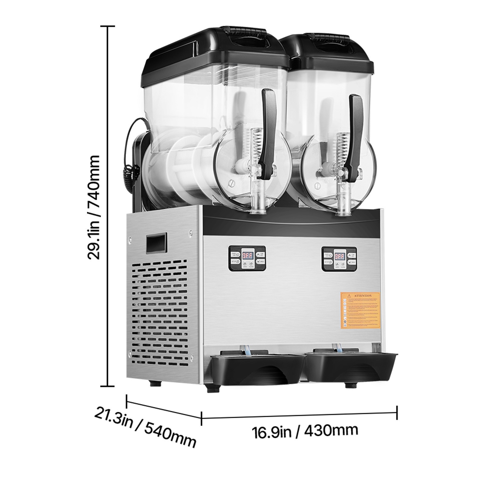 Uimoso Dual 12L Tank Frozen Beverage Machine for Slushies and Smoothies