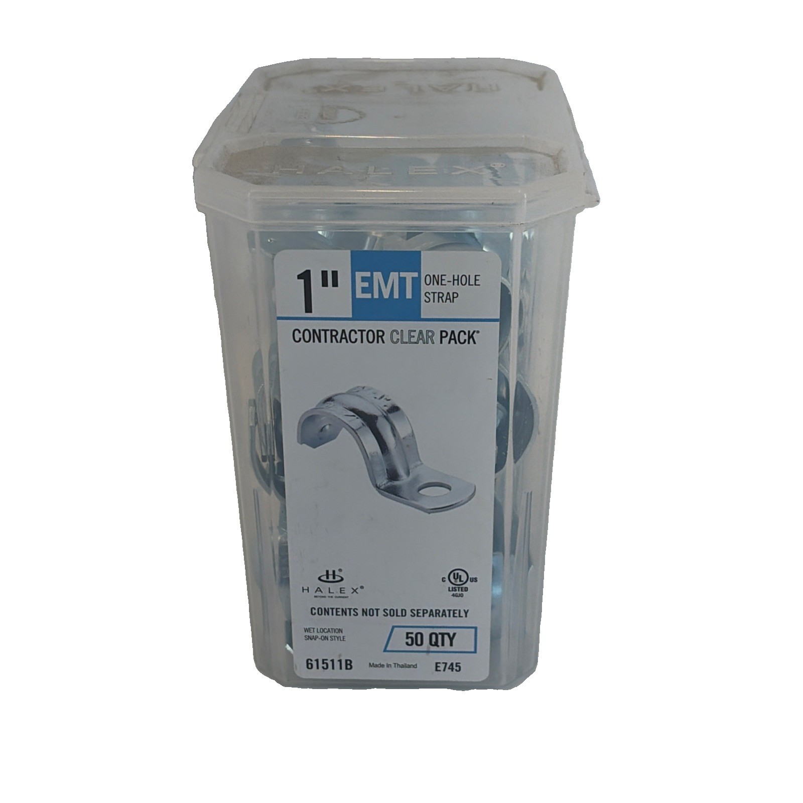 50 Pack Halex 61511B 1″ Electrical Metallic Tube One-Hole Conduit Straps