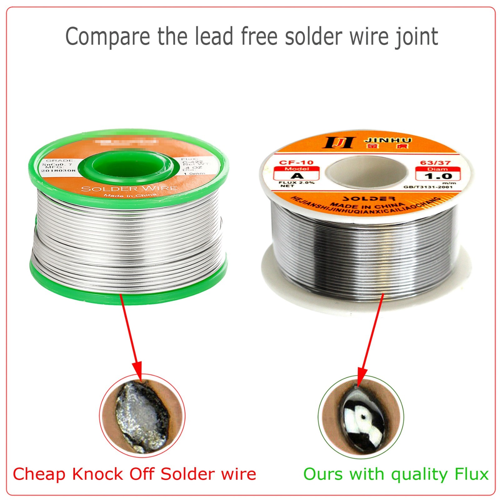 1 Set Solder Flux Paste Syringe 10cc Kit includes full size 60/40 Solder Wire