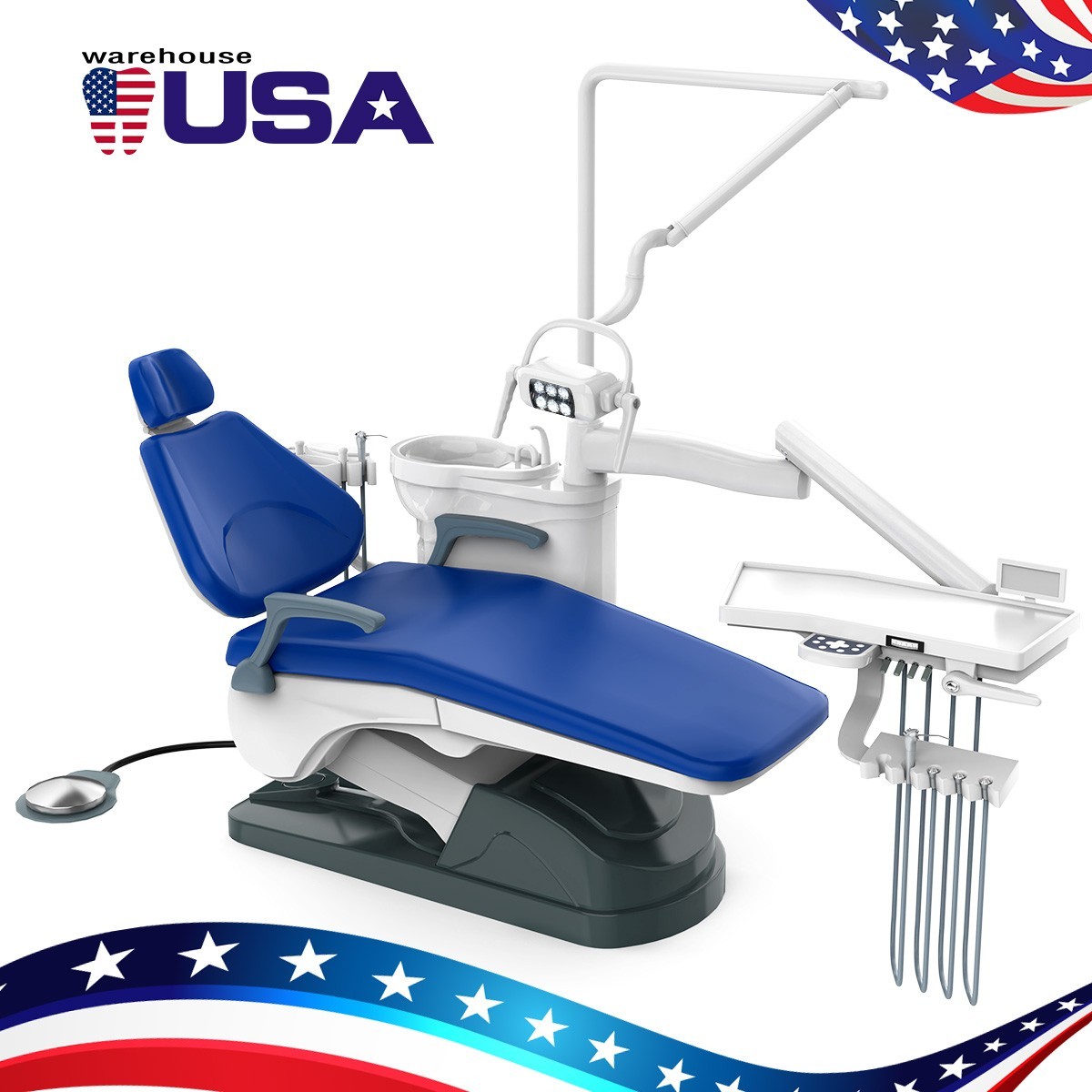 Dental Unit Surgery Chair Computer Controlled DC Motor&Stool TJ2688-A1 110V