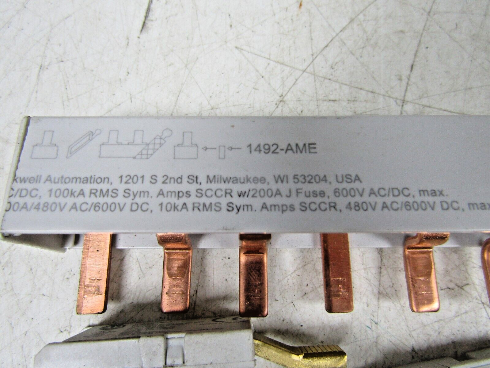 🔥6) NEW 1492-AAT1 TERMINAL POWER FEED BUS BAR 35305 FOR 1492-D 1492-SP 1492-FB