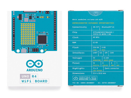 Arduino UNO R4 WiFi Renesas RA4M1 / ESP32-S3 – Wi-Fi Bluetooth Board ABX00087