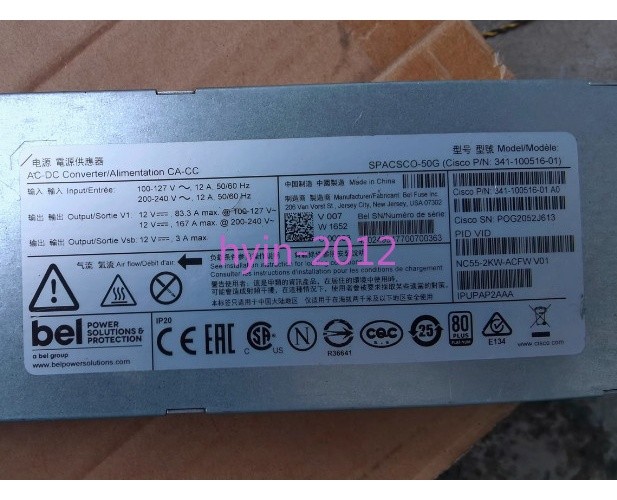1pcs used switch NC55-2KW-ACFW 341-100516-01 SPACSCO-50G *mq