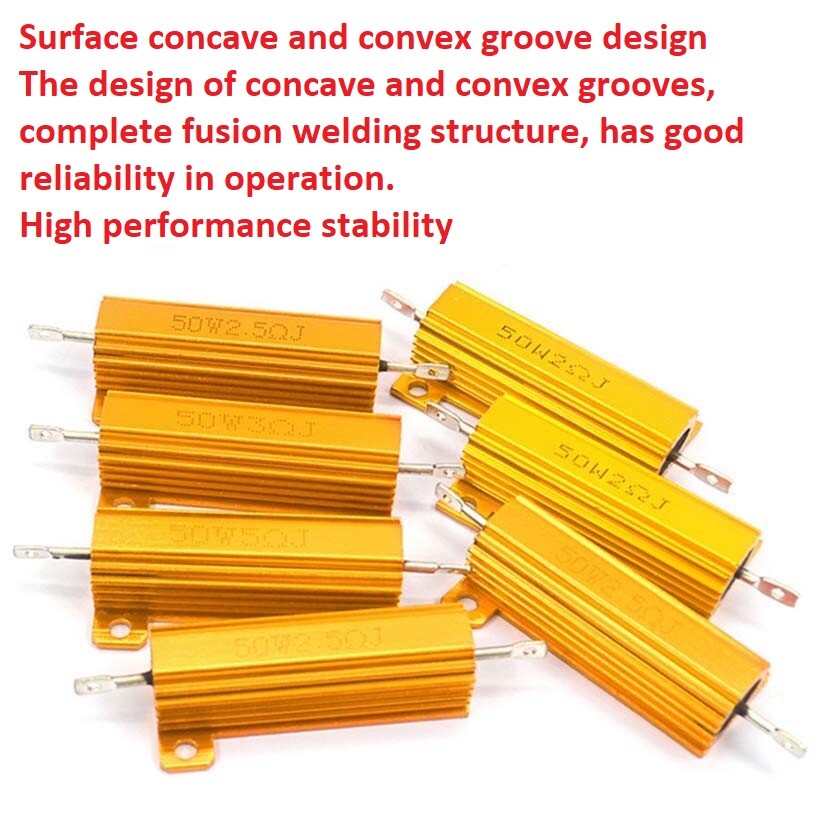 200W RX24 Aluminium Wire wound Power Resistors 5% J 0.1Ω 0.15Ω 0.2Ω to 100KΩ/Ohm
