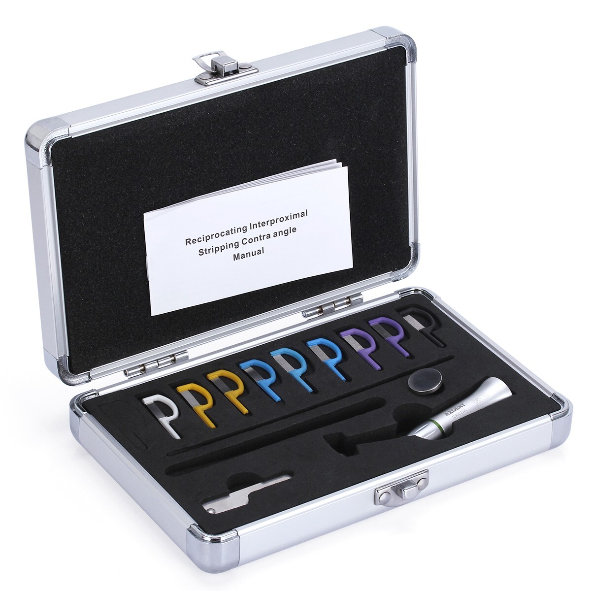 Dental 4:1 Reduction IPR System Contra Angle Handpiece+9pcs Interproximal Strips