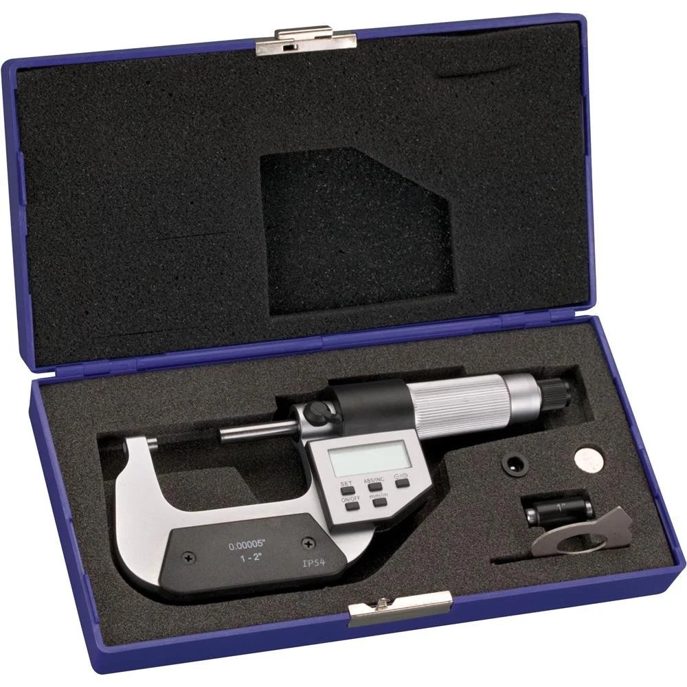 Closeout New 1-2 in/25-50mm Electronic Digital Outside Micrometer .00005 IP54