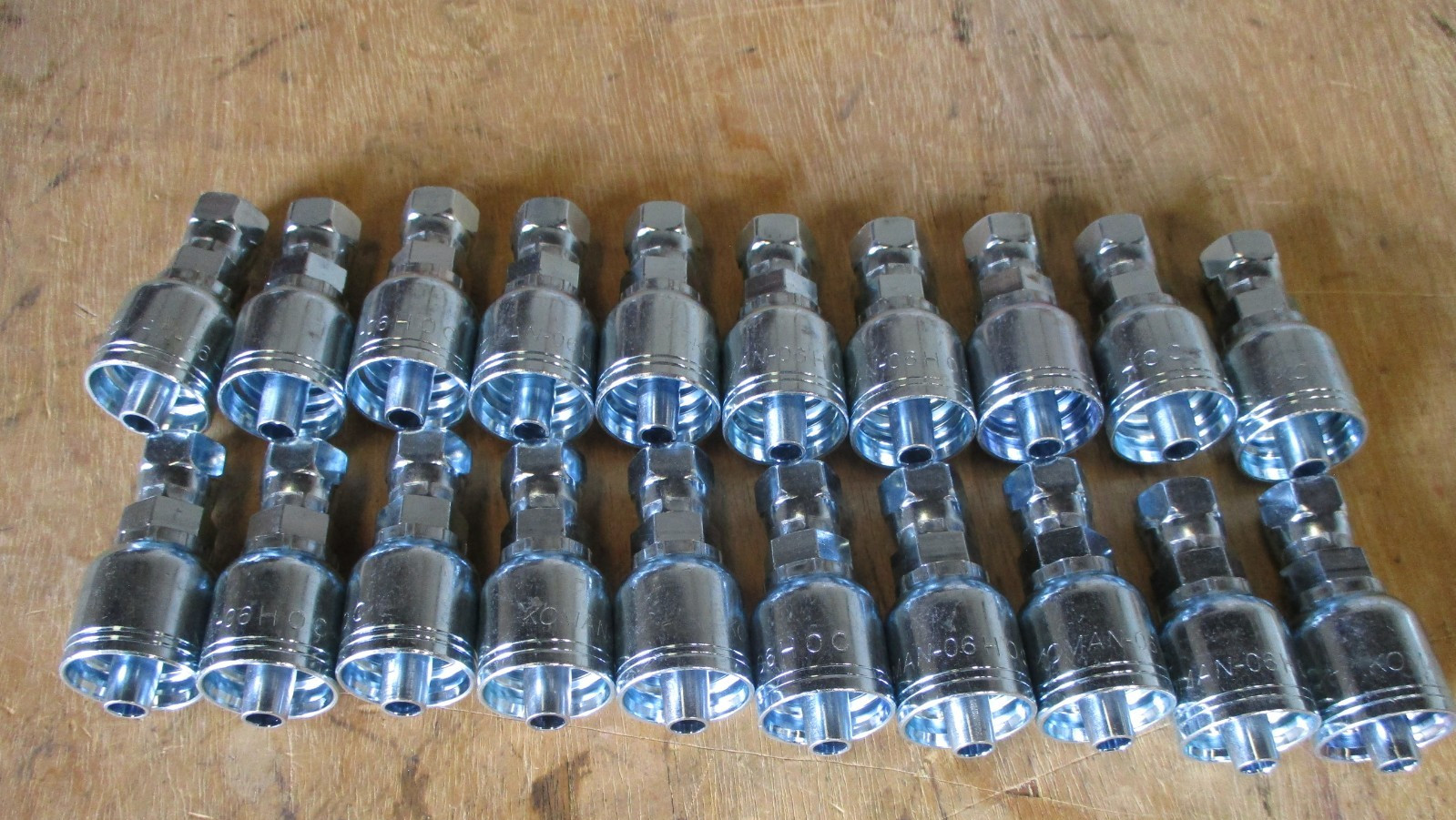 50-Pack Koman Hydraulic Hose Fittings – 6‑6FJX Straight Female JIC 37° Swivel