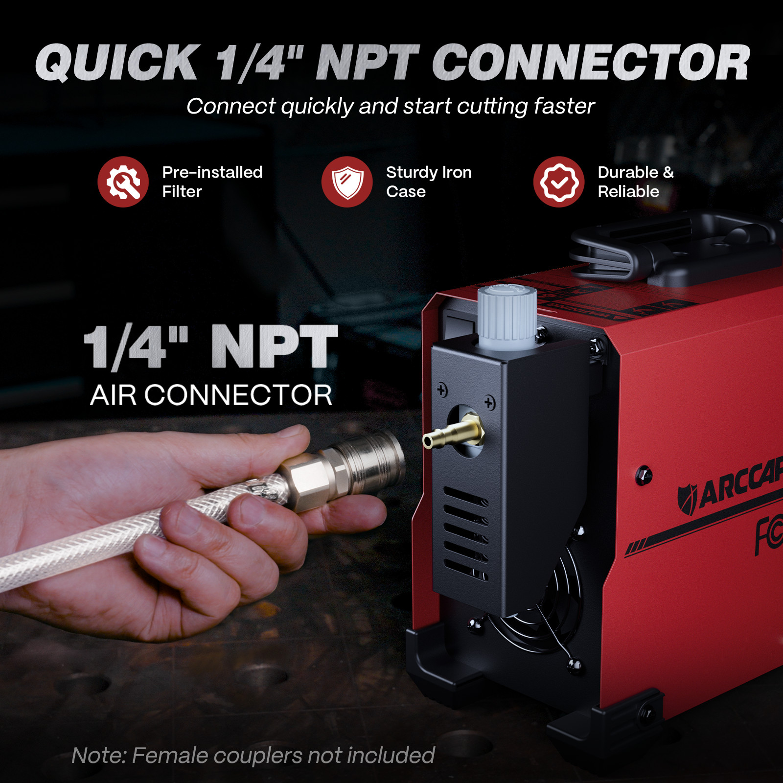 ARCCAPTAIN 60A Plasma Cutter Non-Touch Pilot Arc HF Large LED Display 110V/220V