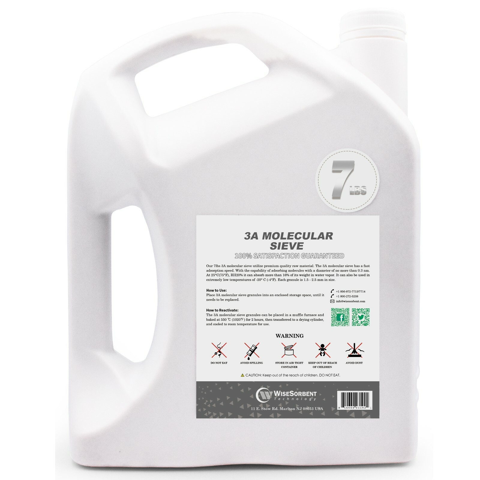 Premium Quality Desiccant Bulk Material 3A Molecular Sieve, 7 LBS Dehumidifier