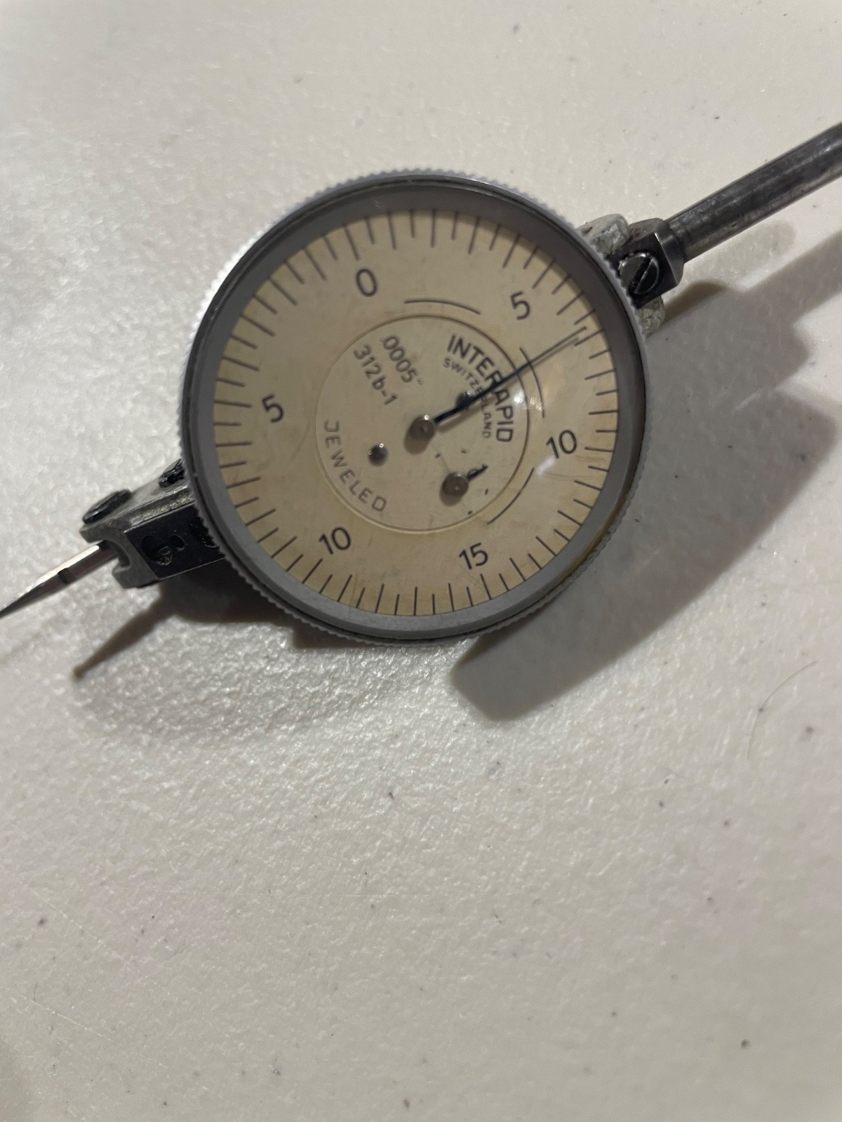 Interapid 312B-1 Dial Indicator .0005 Increment and India Adjustable Gauge Stand