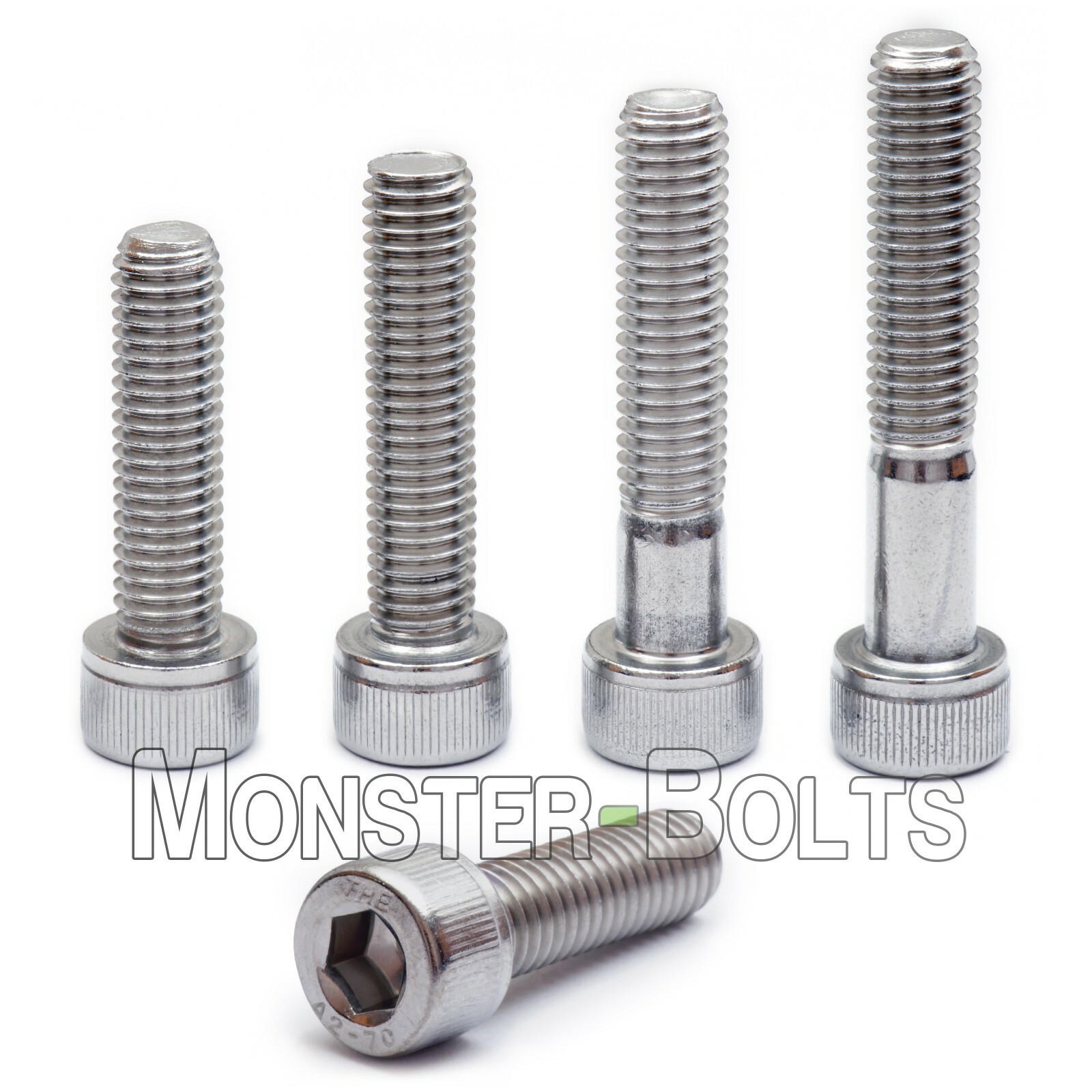M8 Stainless Steel Socket Head Cap Screws, A2 / 18-8 Metric DIN 912, 1.25 Coarse