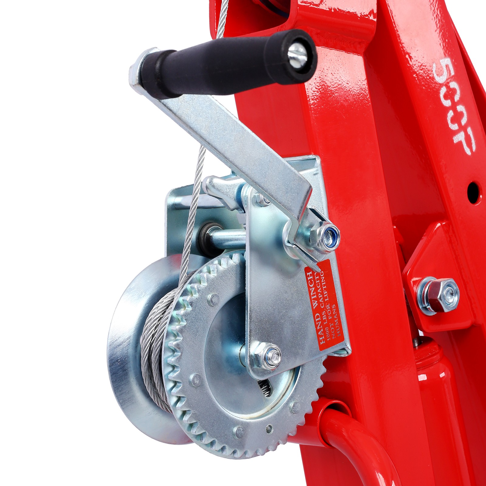 500lb Hydraulic Jib Crane 2″ Hitch Mount Red
