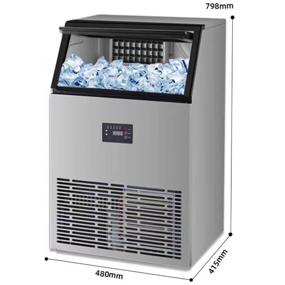 Garvee Commercial Ice Maker,40 Lbs Storage,Freestanding,150 Lbs/24H,3 Ice Sizes