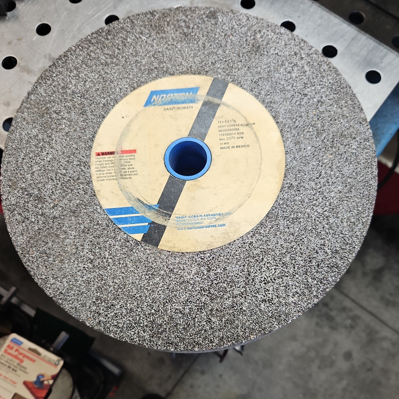 Norton Alundum Grinding Wheel 12x2x1-1/2 Very Coarse 6/24 66253263054