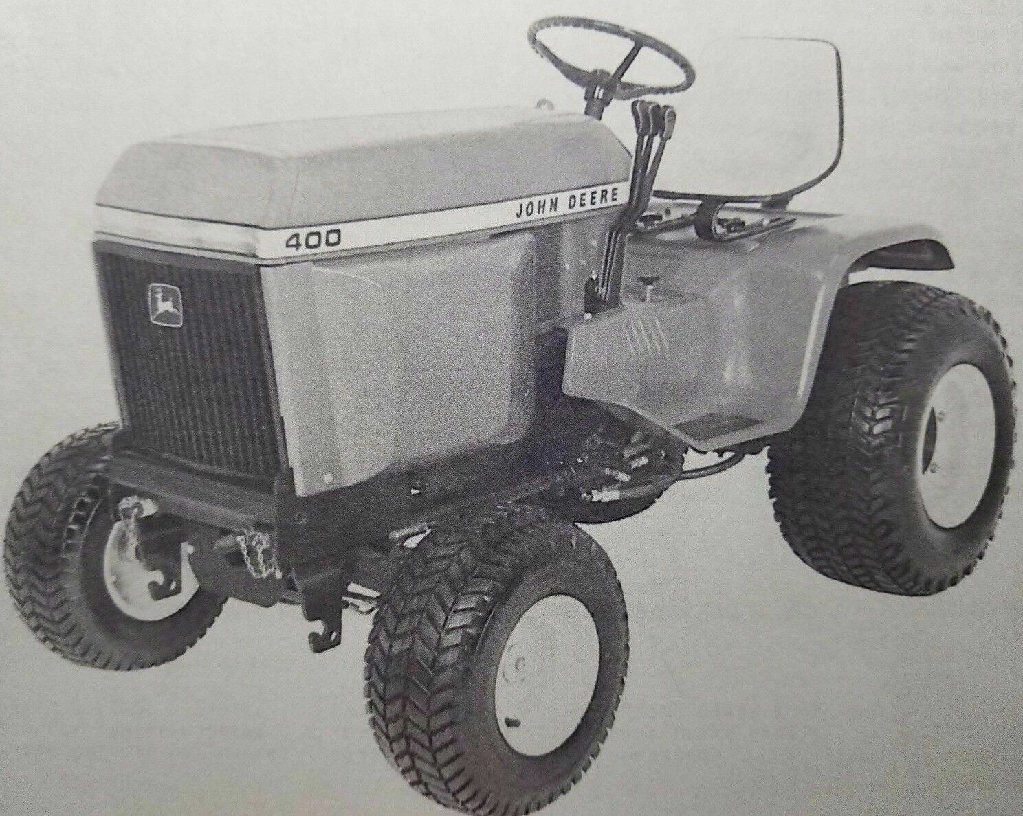 John Deere 400 Hydrostatic Tractor S/N 30001-55000 Owner’s Operator’s Manual ’75