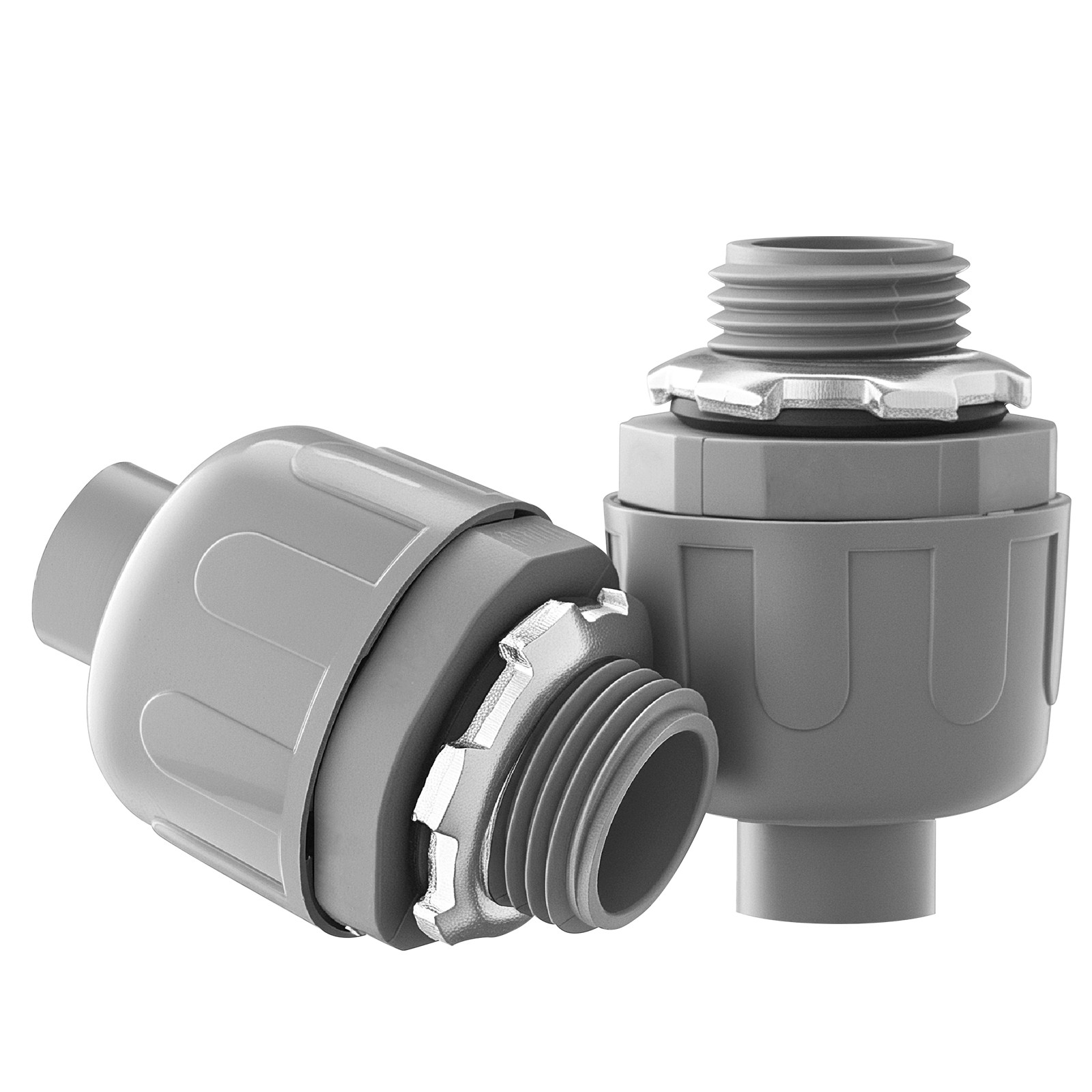 1/2 in 100 pcs Liquid Tight Connector Non-Metallic Conduit Fitting Connector