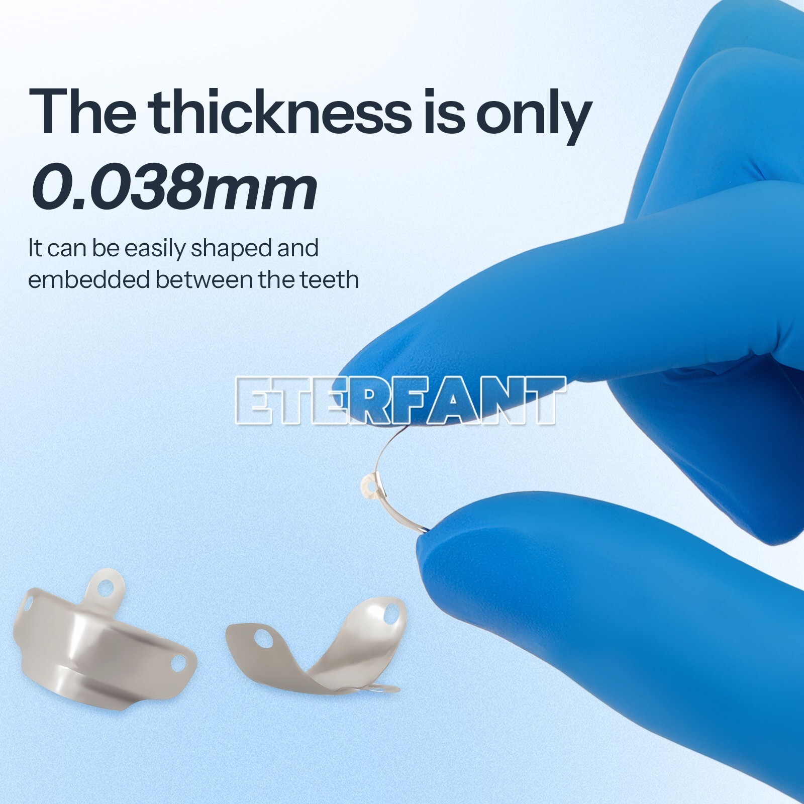 ETERFANT Dental 3.5-6.5mm Matrix Bands Ring Sectional Matrice Clamp 50Pcs/Box