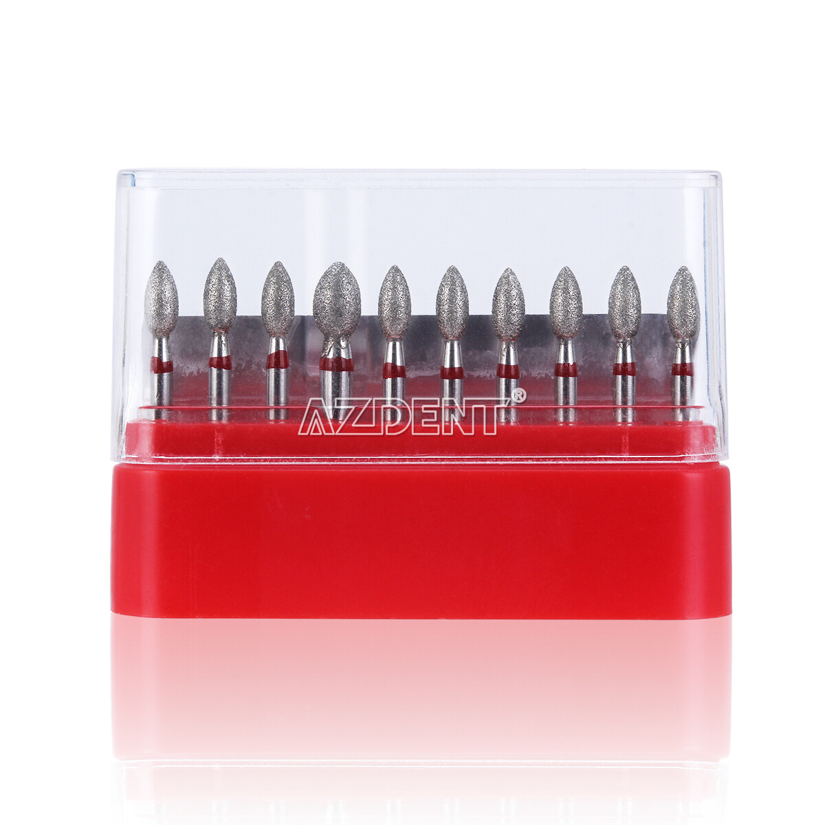 AZDENT Dental FG Diamond Burs Football #368-023F Fine Red 10pcs/box