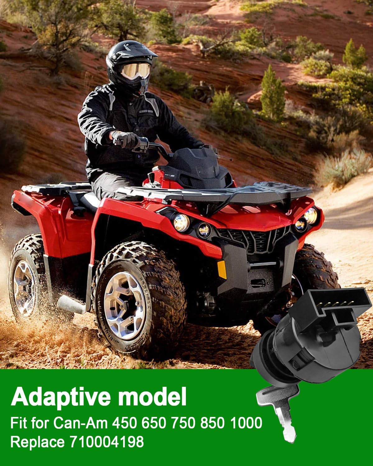 Ignition Switch with Keys Fit for Can-Am 450 650 750 850 1000 Replace 710003847