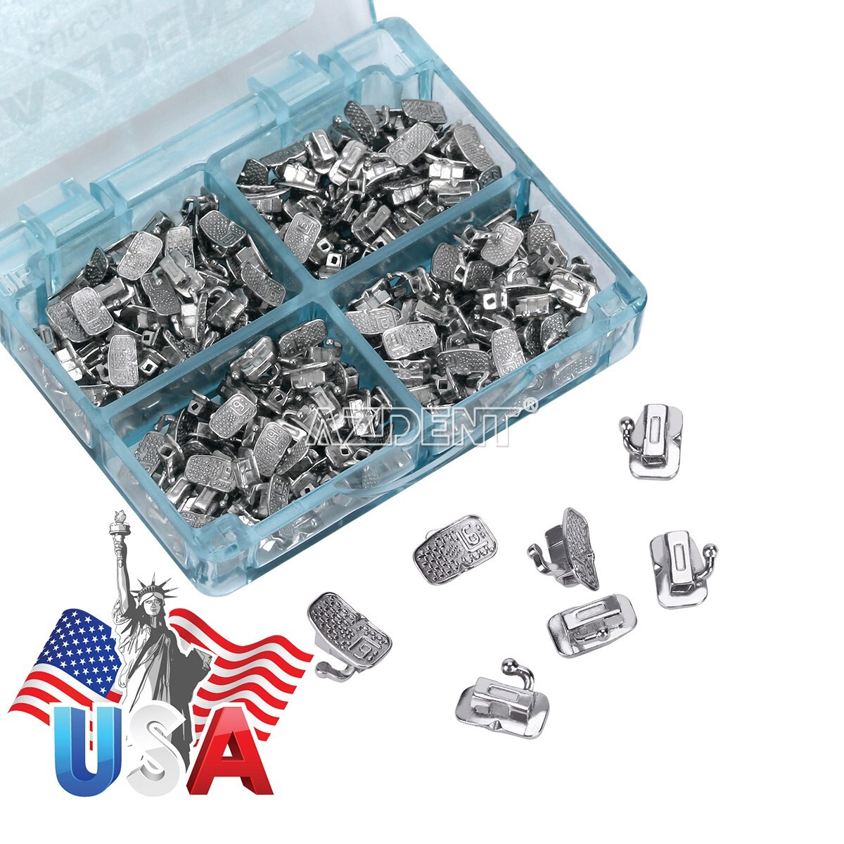 Dental Orthodontic Sgl Buccal Tubes 1st molar Roth 0.022 Monoblock 50Set/pack