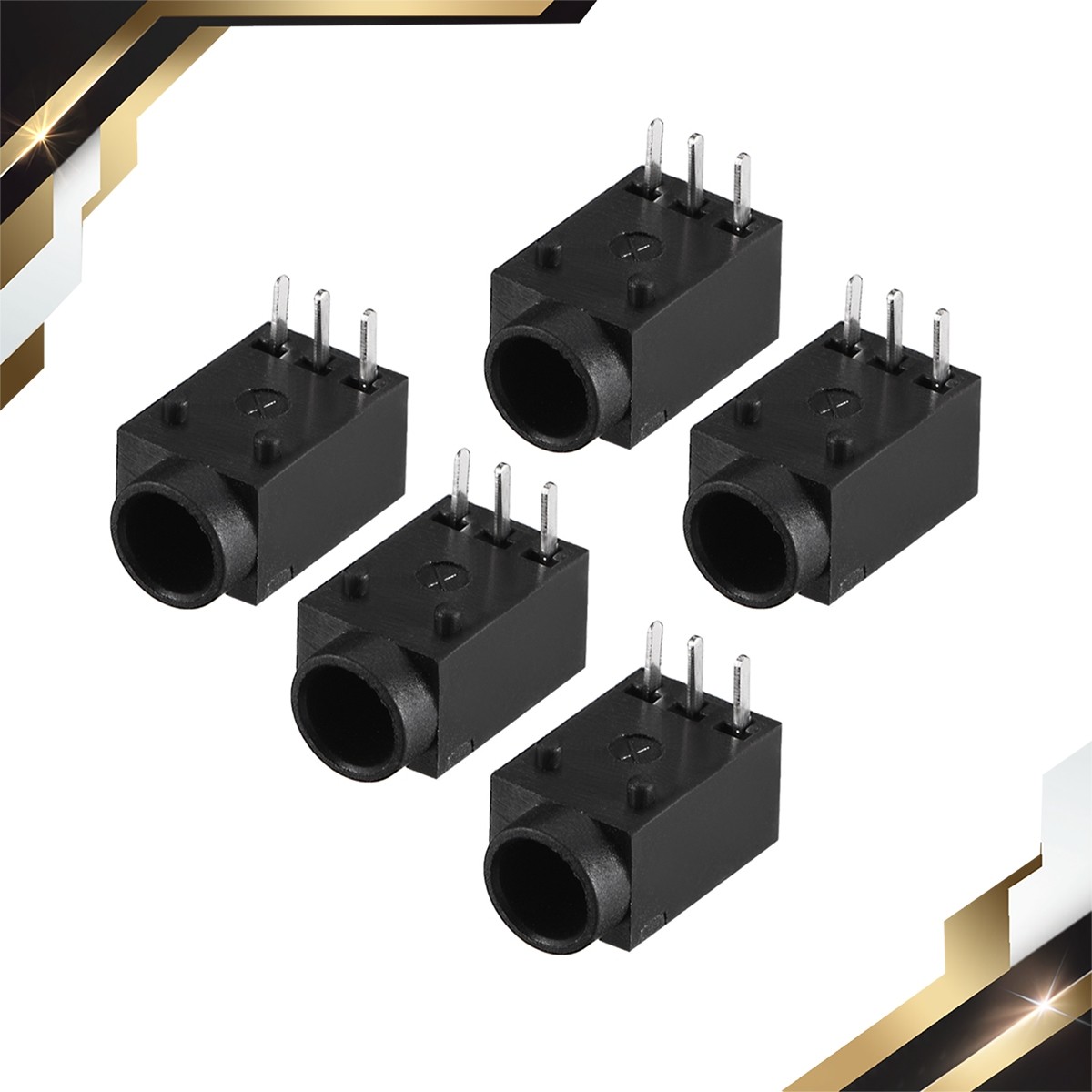 5 x DC-003A 3.5mmx1.3mm DC Power Jack Plug 3 Pin Female Socket Connector
