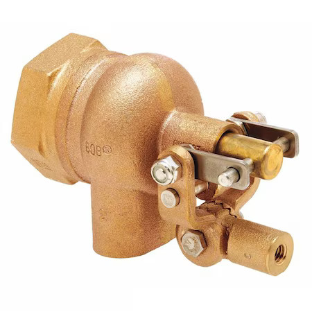 Bob R605t-1-1/4 Float Valve, 1-1/4 In., Pipe, Brass, Fnpt