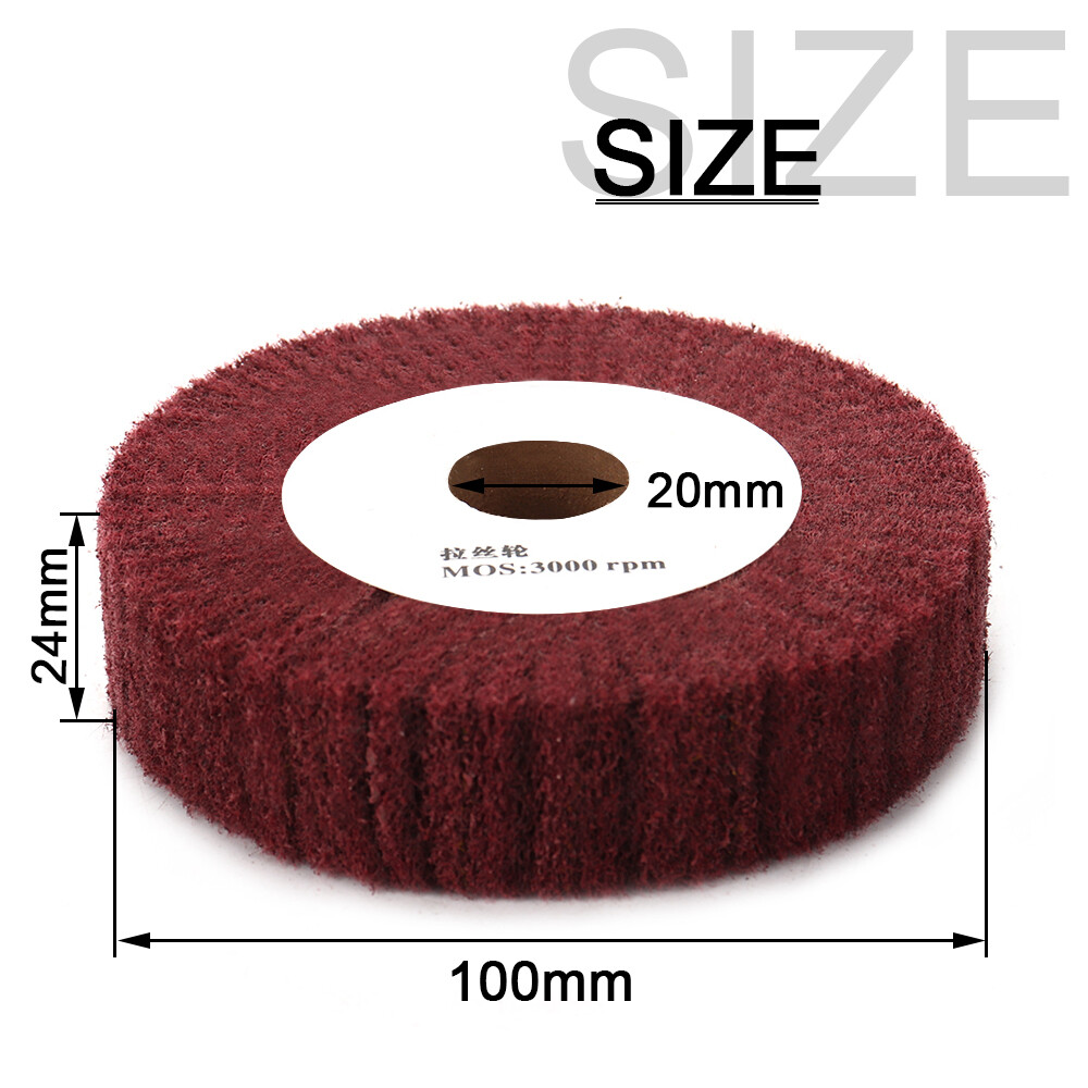 4″~12″ Nylon Fiber Polishing Wheel Flap Disc Non-Woven Abrasive Wheel 320 Grit