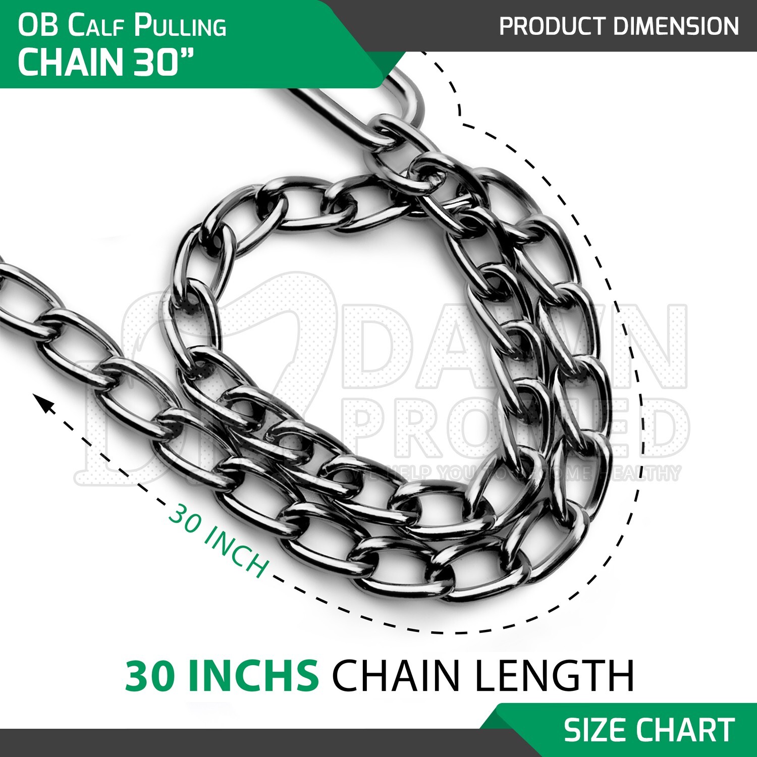 4 Pcs Calf Pulling Hook & Chain 30″ Apparatus Leg Catch Veterinary Instrument