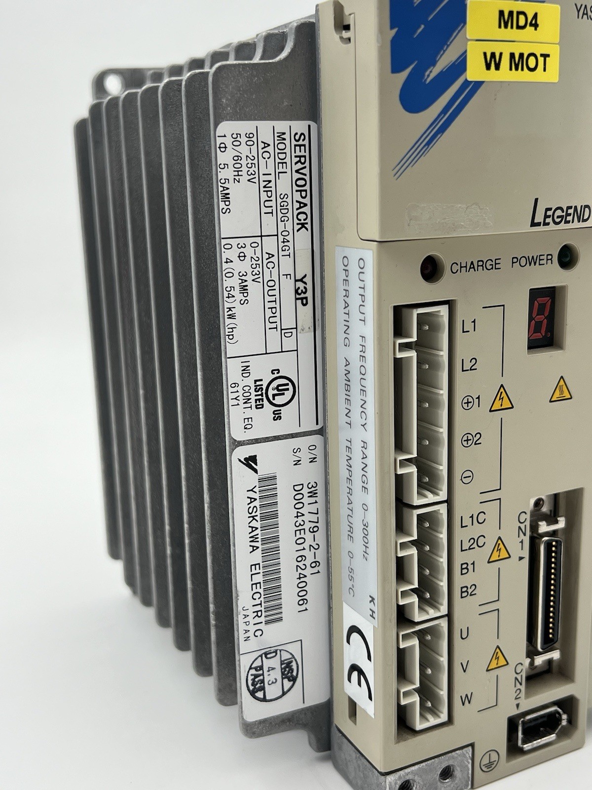 YASKAWA LEGEND 04 SERVOPACK SGDG-04GT F Y3P Servo Drive