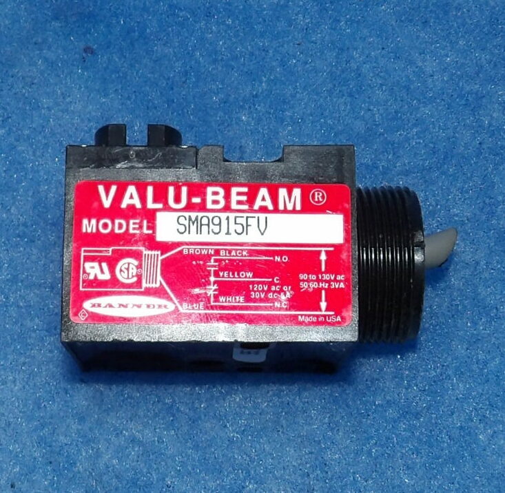 Banner SMA915V 90-130VAC 50-60Hz 3VA Valu-Beam Photoelectric Sensor + 1 Year …