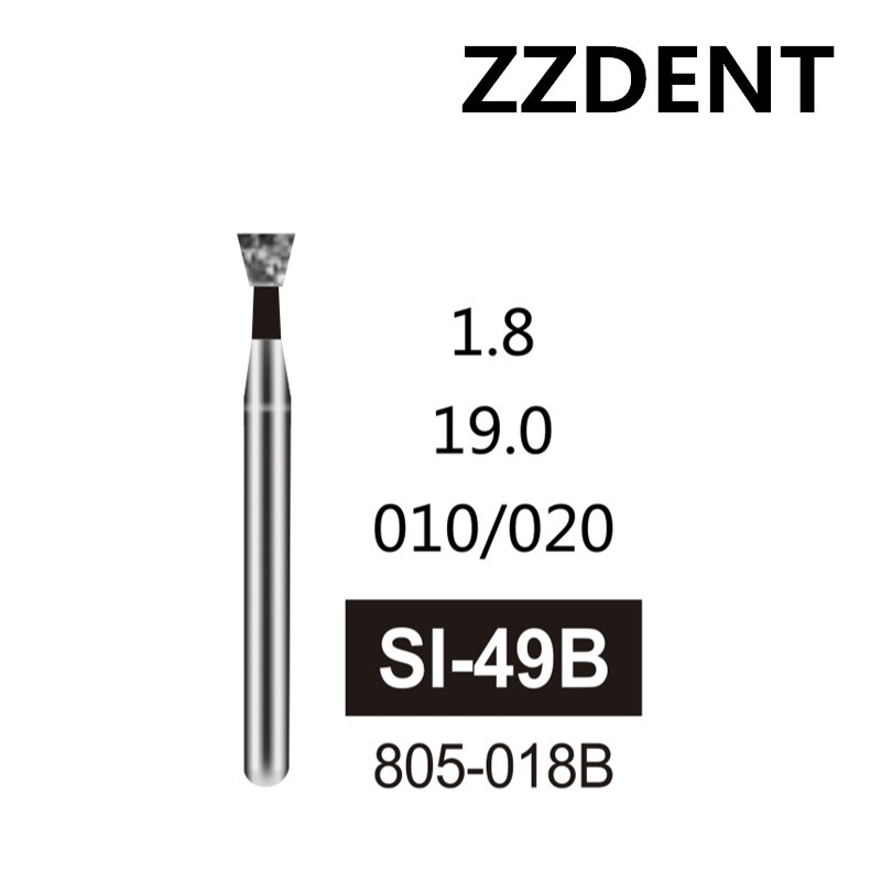 10 PCS SI-49B Large Inverted Cone Black Super Coarse Grit FG Dental Diamond Burs