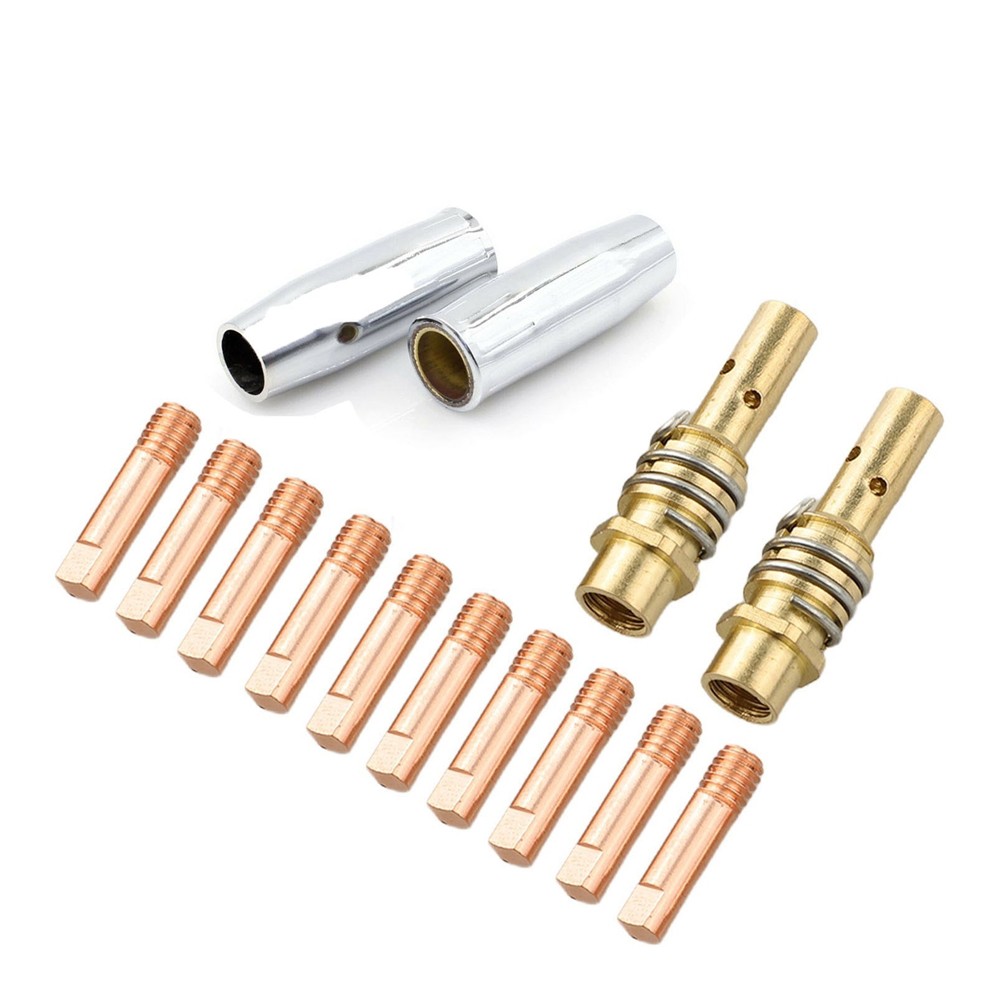 14PCS For MB15 15AK MIG Welding Gun Accessory Kit .030 Inch Contact Tip Nozzle