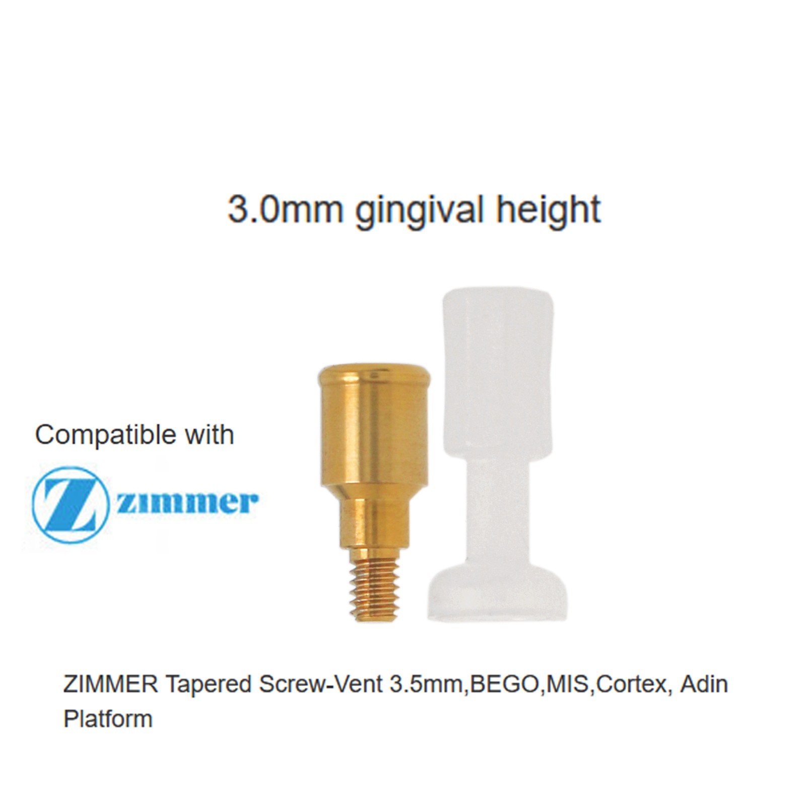 US Zimmer TSV 3.5 Adin MIS ABT Locator Abutment fits Internal Hex Implant system