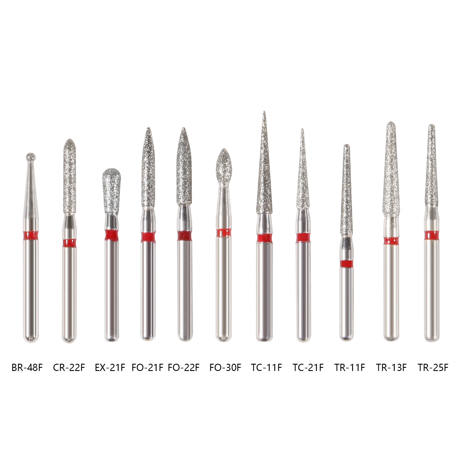 SANDENT Dental Diamond Burs FG 1.6mm for High Speed Handpiece 5Pcs/pack Drills