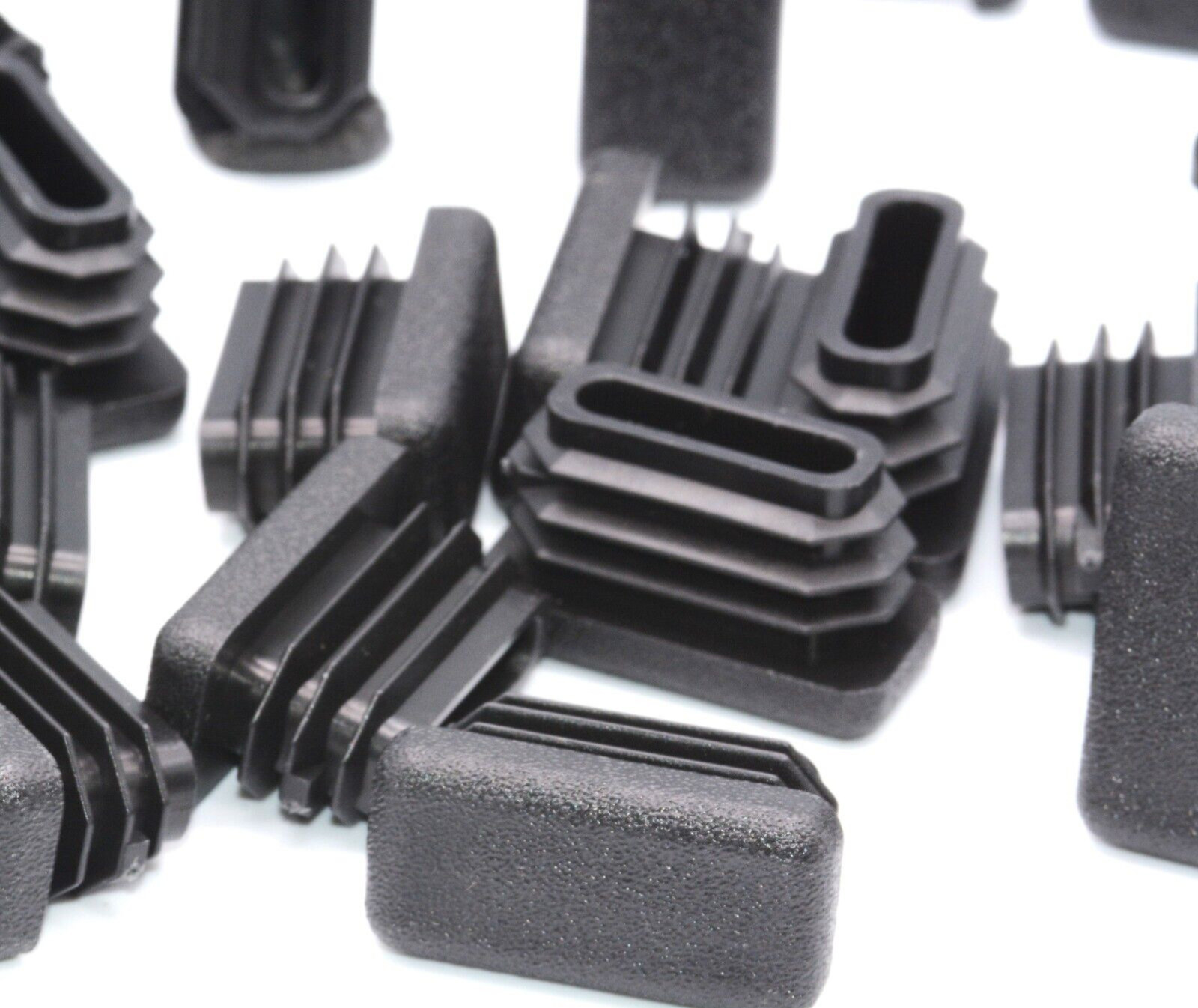 1″ x 1/2” Rectangle Tube Plugs Rectangular Tubing Cap Various Pack Sizes
