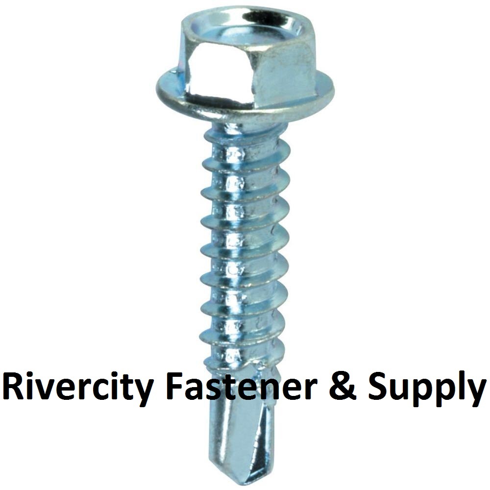 (400) Hex Washer Head #14 x 1-1/2 Self Drilling Tek Screw #3 point 400pc IHW