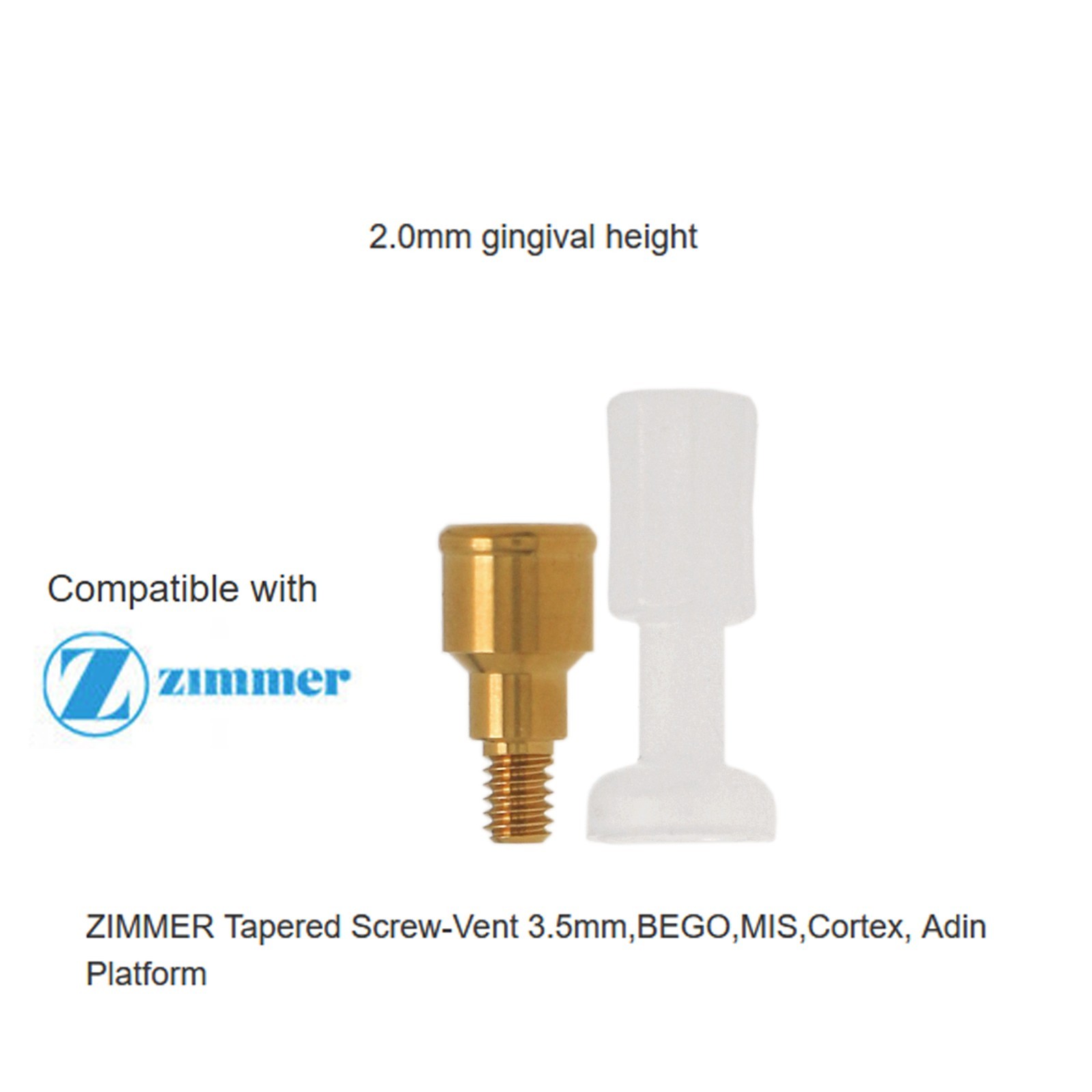 US Zimmer TSV 3.5 Adin MIS ABT Locator Abutment fits Internal Hex Implant system