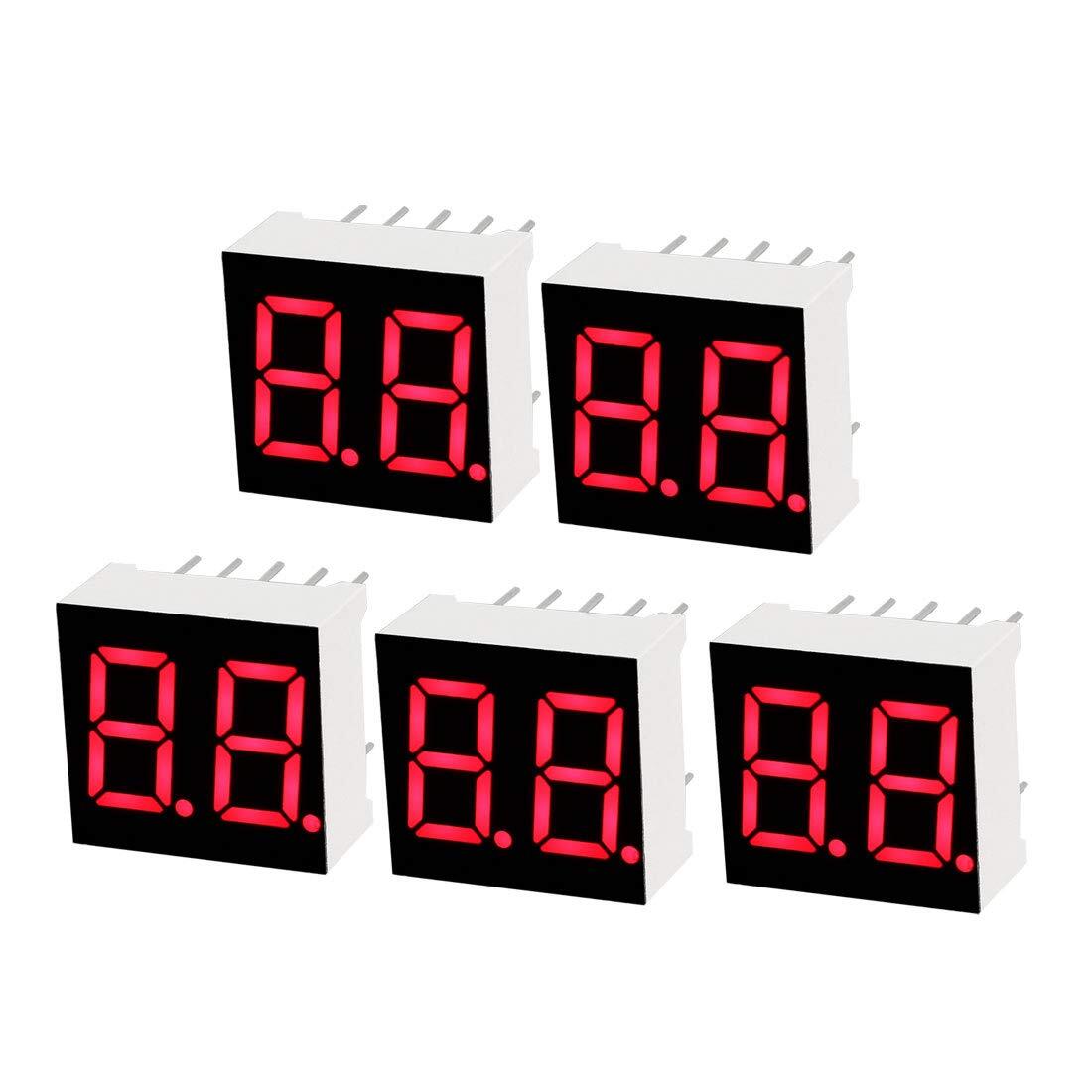 uxcell Common Cathode 10 Pin 2 Bit 7 Segment Display 0.59 x 0.55 x 0.28 Inch …