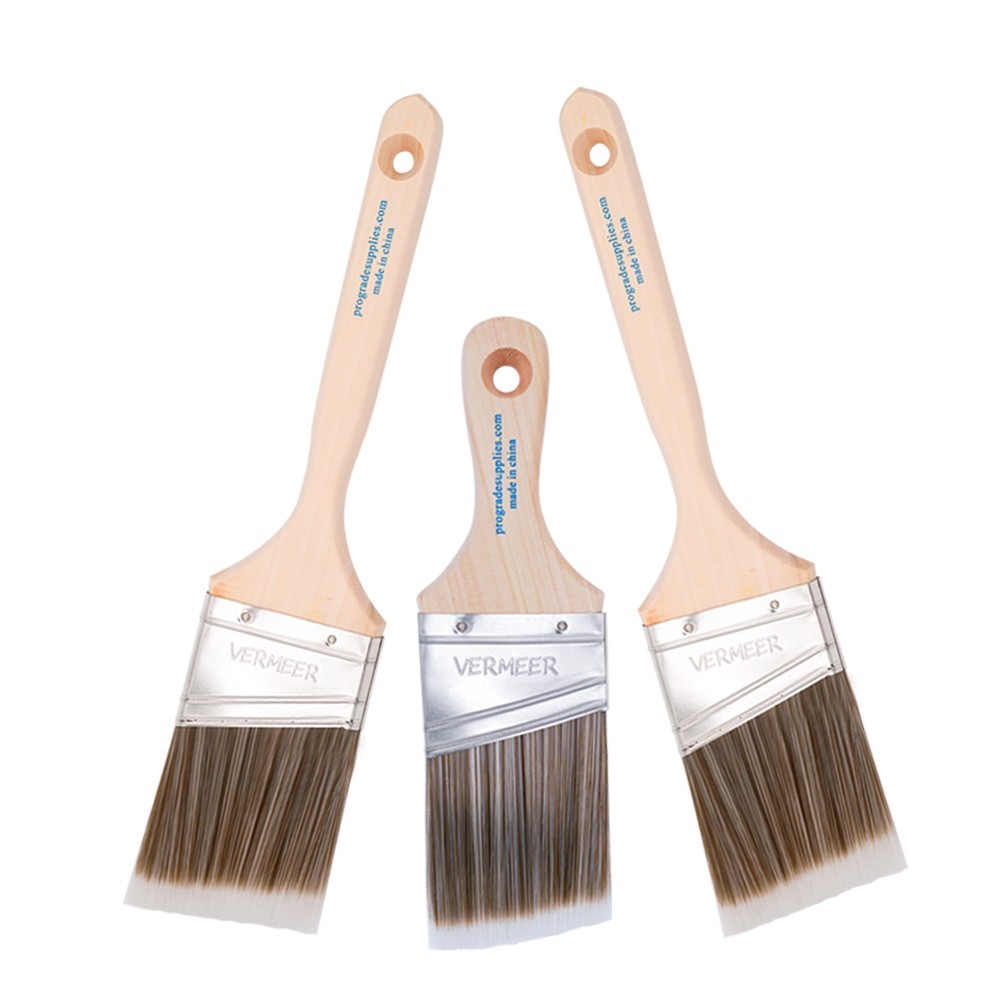 3-Pack – 2.5″ Angle Brushes for All Latex and Oil Paints & Stains