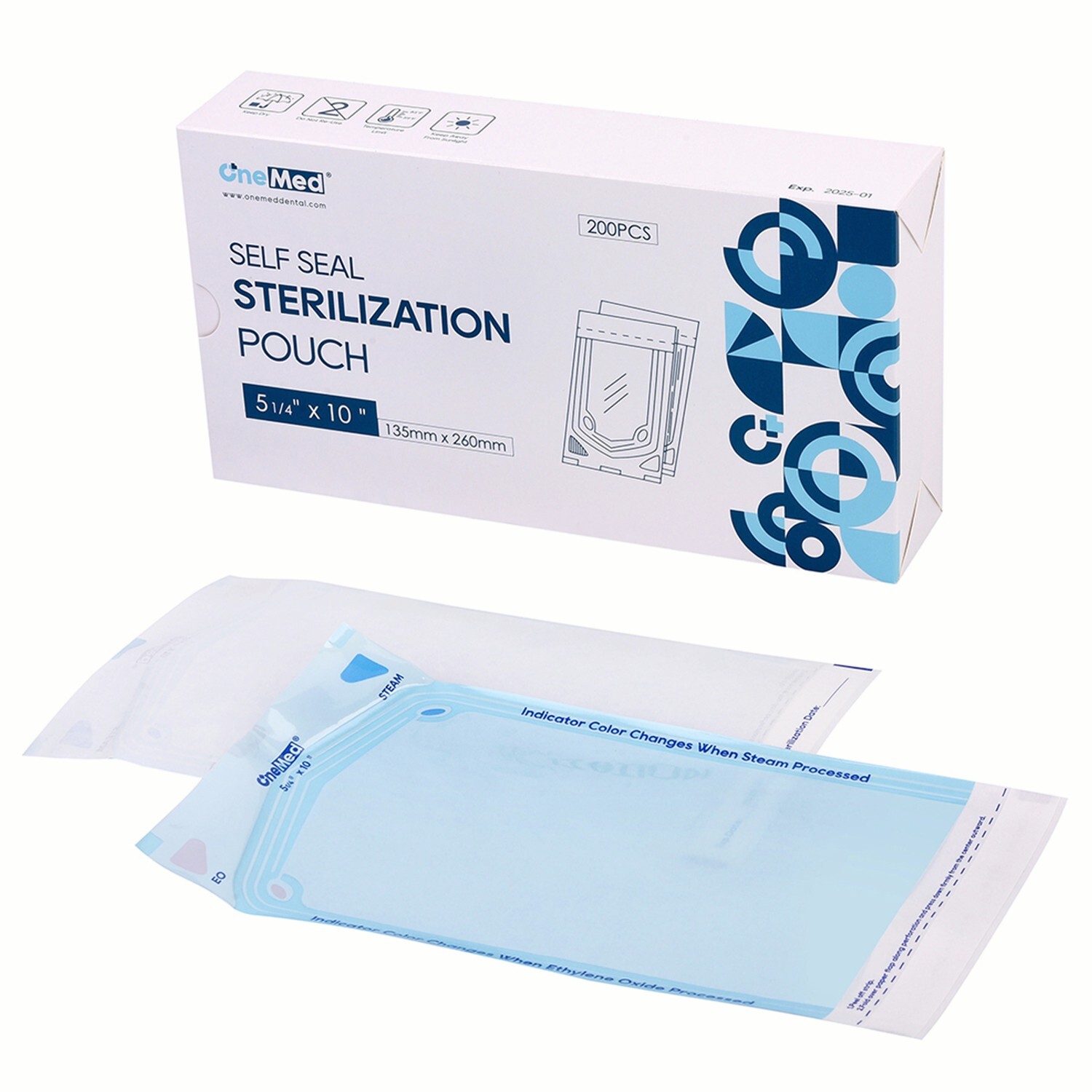 Dental Sterilization Pouches Sterilizer Autoclave Bags 5.25″x10″ 200/Box