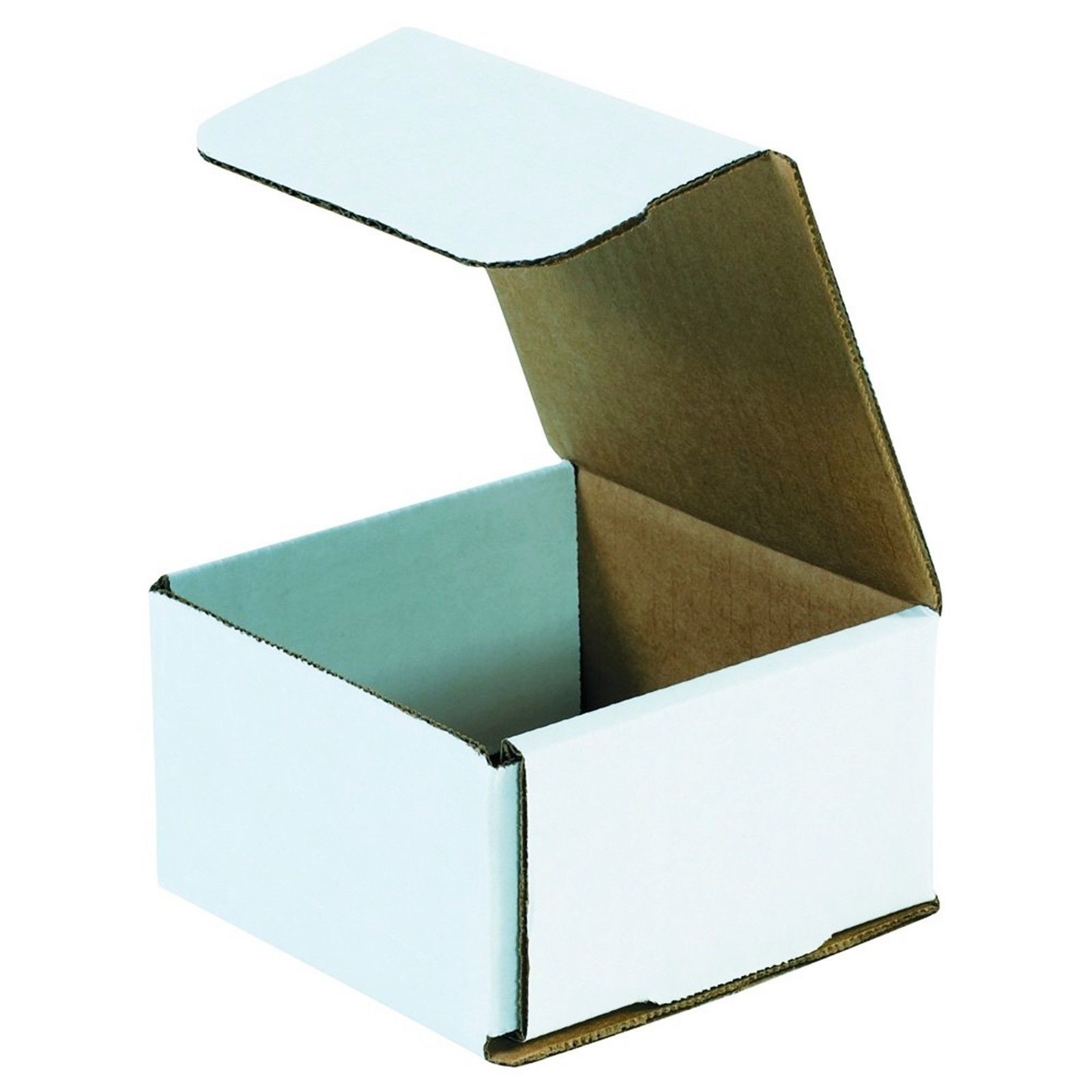 50- 4.375 x 4.375 x 2 1/2 Small White Cardboard Carton Mailer Shipping Box Boxes