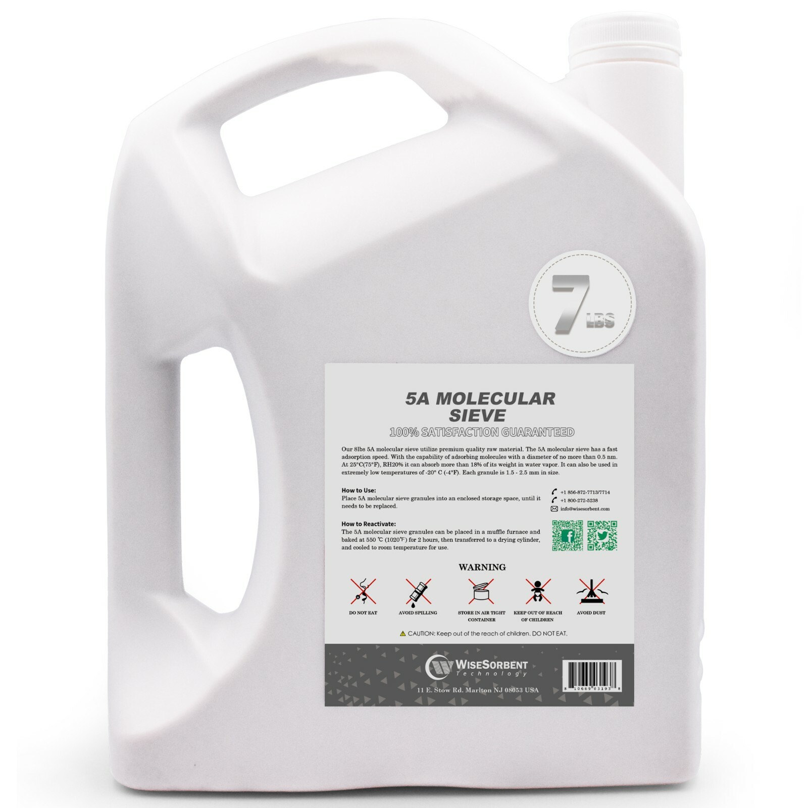 Premium Quality Desiccant 7LBS Bulk Material (5A Molecular Sieve)